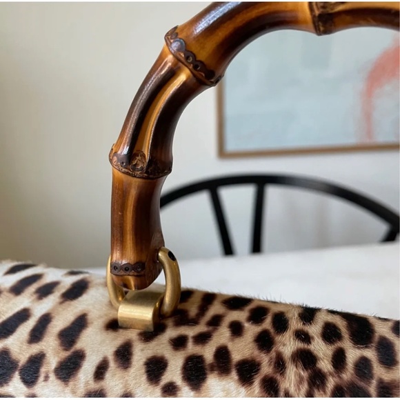 GUCCI  Leopard head  Ponyhair chain bag - Picture 7 of 12